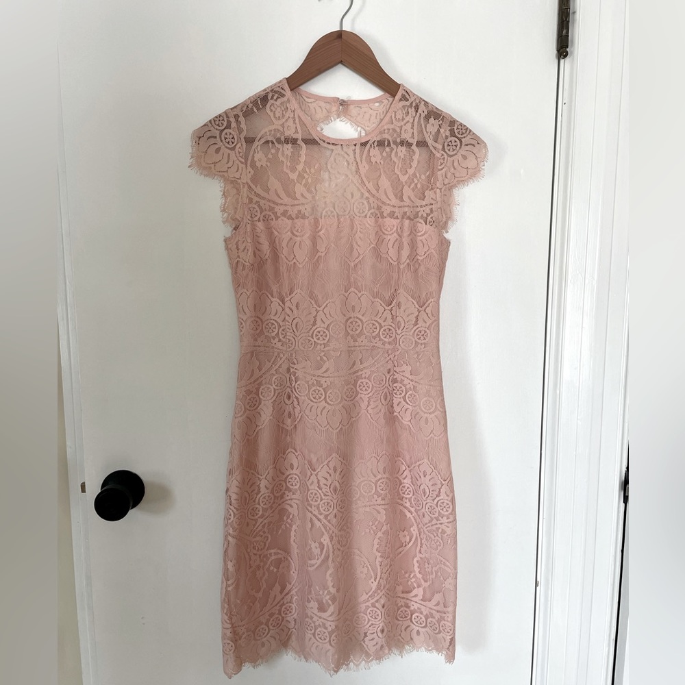 BB Dakota Pink Lace Cocktail Dress Size 2